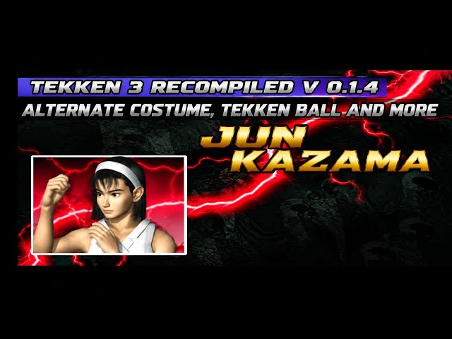 Tekken 3 Recompiled v0.1.4 - Jun Kazama (Alternate Costume) Playthrough, Costume selector and more