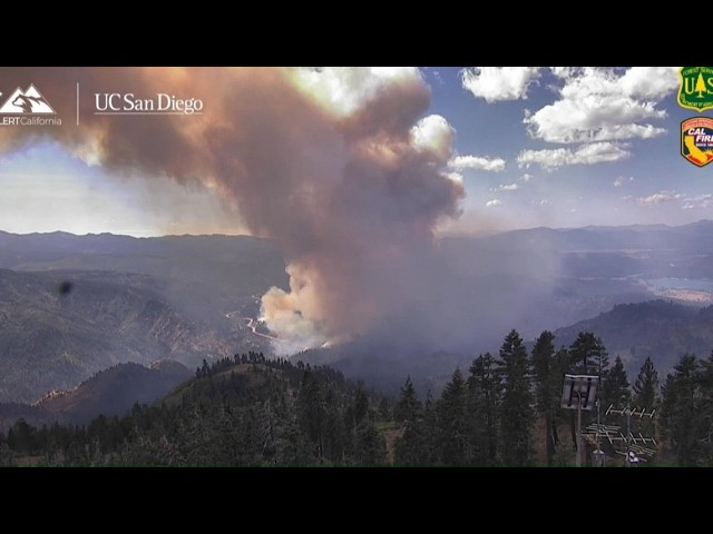 Floriston Fire burning in Nevada County