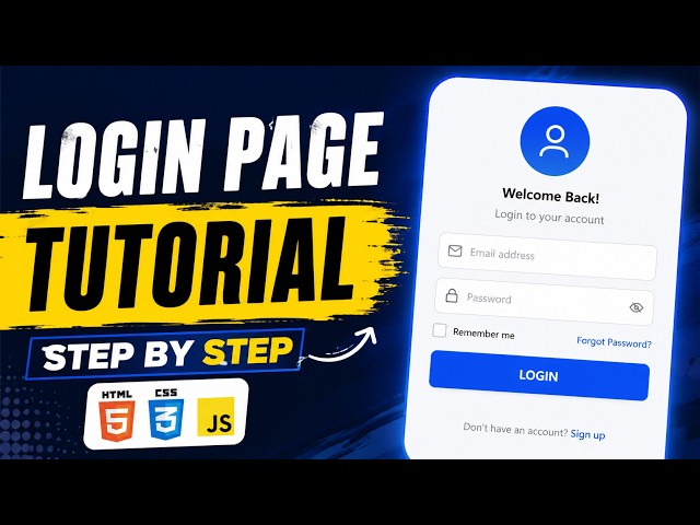 Create Amazing Login Page Using HTML CSS  | Step-by-Step Tutorial