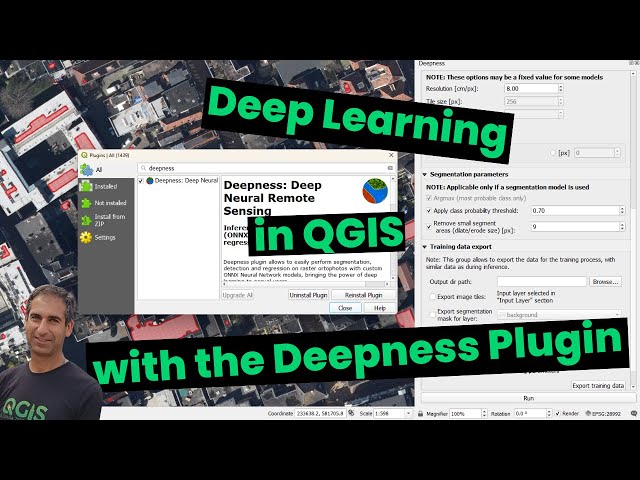 Deep Learning in QGIS with the Deepness Plugin