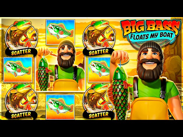 4 SCATTER SUPER BONUS On BIG BASS FLOATS MY BOAT SLOT!!