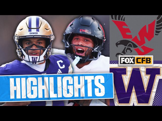 Eastern Washington Eagles vs Washington Huskies Highlights 🏈 FOX College Football
