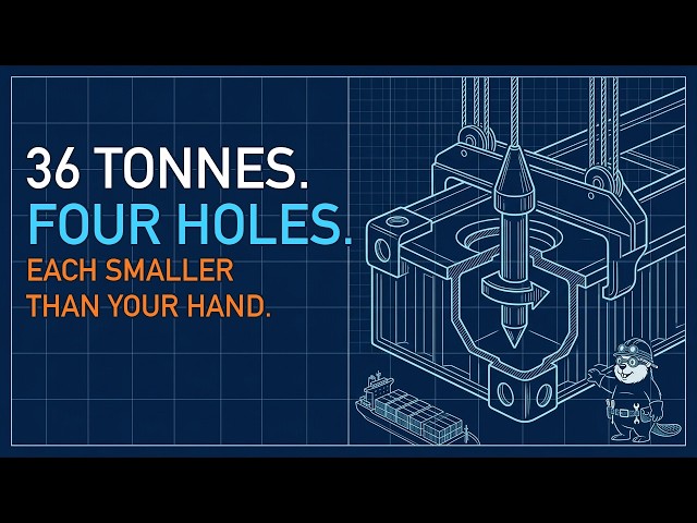 How a Container Crane Grabs 36 Tonnes It Cannot See