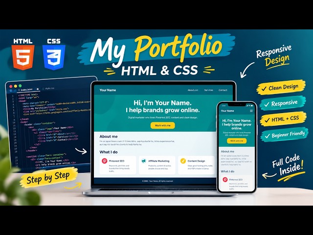HTML & CSS Portfolio for Beginners | With Quran Recitation