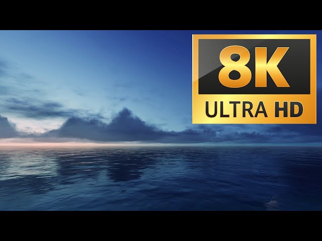 Timelapse Ocean Background With Moving Clouds In Sky || (TIMELAPSE) || 8K-UHD