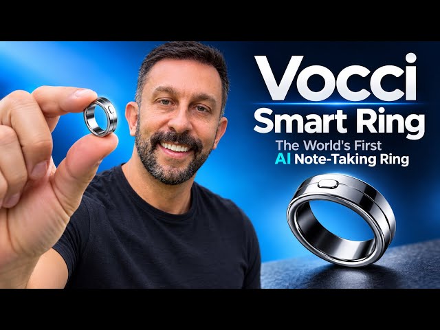 Vocci Smart Ring - The World's First AI Note-Taking Ring - High-sensitivity 5m pickup range
