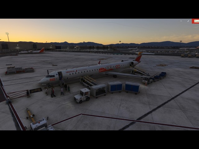 MSFS2024 Aerosoft Air Nostrum CRJ-1000 Aeroport d'Eivissa IBZ - Aeroport de Palma de Mallorca PMI