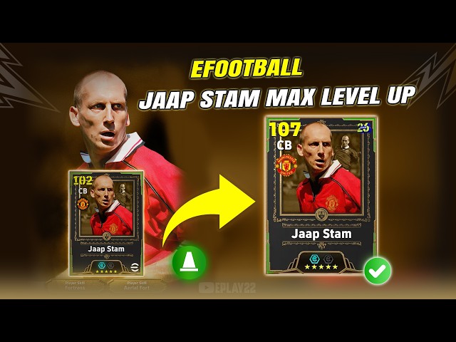 107 Rated Jaap Stam Best Training Guide eFootball 26 Mobile🔥🆙