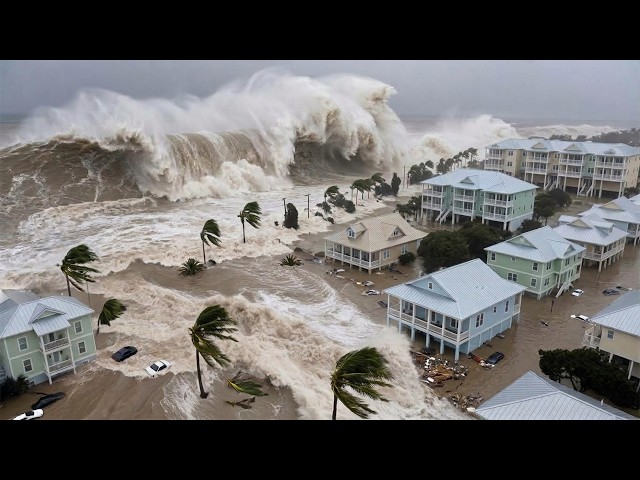 Chaos, Huge Waves in North Carolina, USA! Nor'easter Brings Flooding in Outer Banks