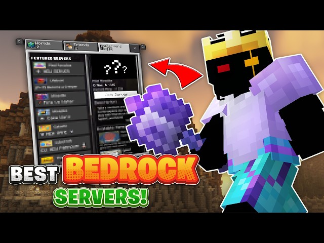 The Best Minecraft BEDROCK Servers To Join! (Console, Mobile & PC)