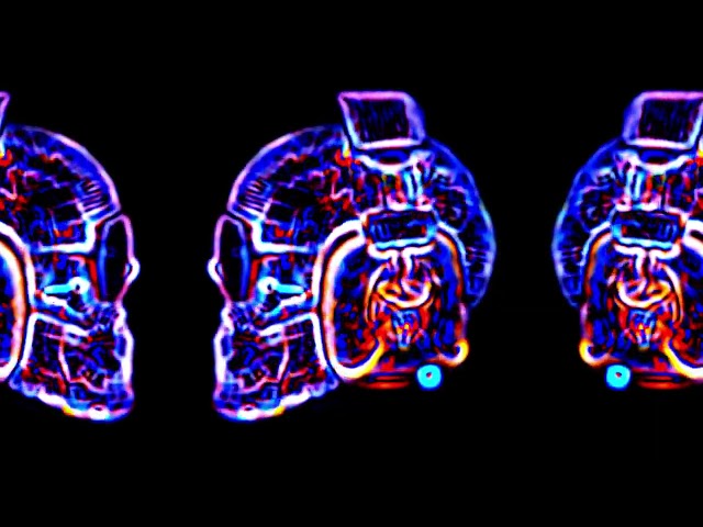 Headphone Neon Skull 4K VJ Loop