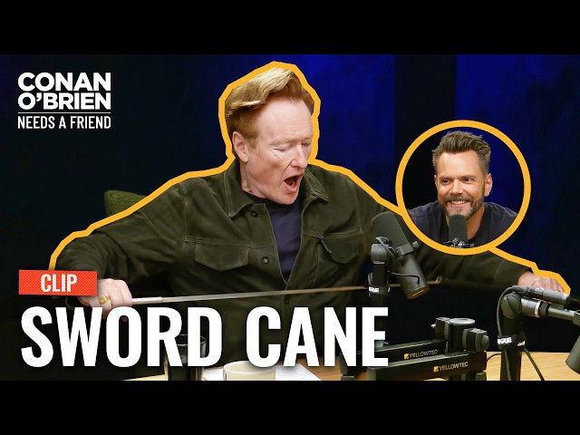 Conan Tries Out His New Cane Sword (Feat. Joel McHale) | Conan O'Brien Needs A Friend