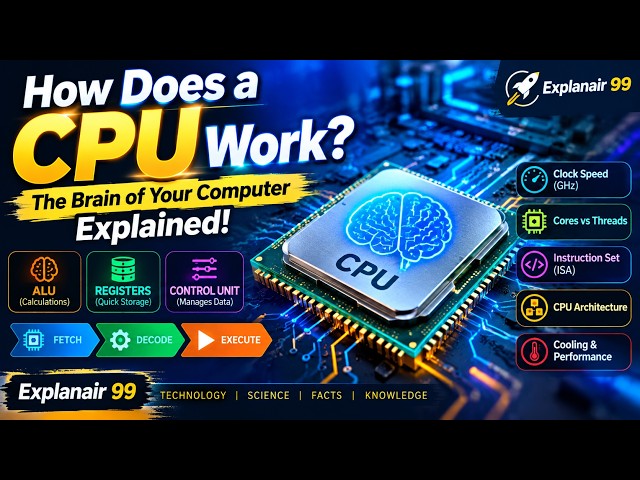 What Happens Inside a CPU? ⚡ How Your Computer Thinks in Seconds! #gaming  #tech #technology