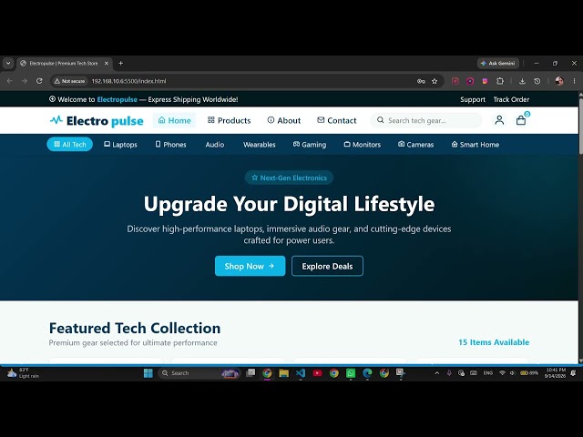 Build a Modern E-Commerce Store with HTML, CSS & Vanilla JavaScript | ElectroPulse Demo 🛒💻