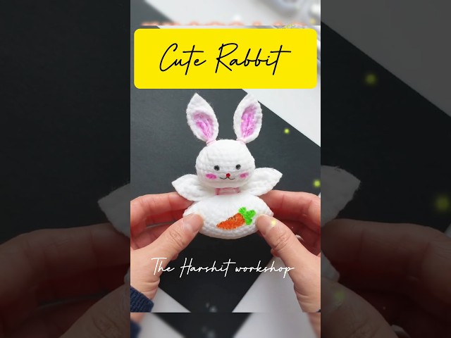 Towel Se Cute Bunny 🐰🥕 | Easy Towel Art Tutorial #Shorts #trending #bunny #cuteoverload #soocute