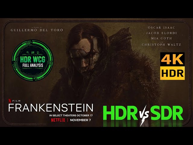 HDR DV WCG ATMOS ANALYSIS ( Frankenstein 2025 ) 4K UHD Netflix REVIEW vs SDR 100nit #TRUE_DIFFERENCE