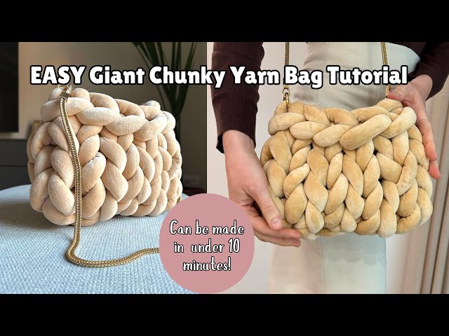 EASY Giant Chunky Yarn Bag | Can be made under 10 minutes