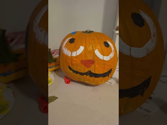 My kiddos had fun pumpkin  carving #halloween