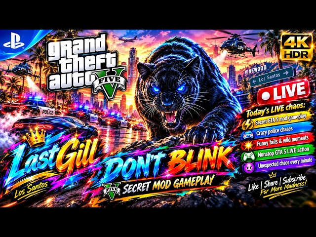 GTA 5 LIVE – DON’T BLINK! SECRET MOD ACTIVATED | Ep 153 #gtalive #gtaonline