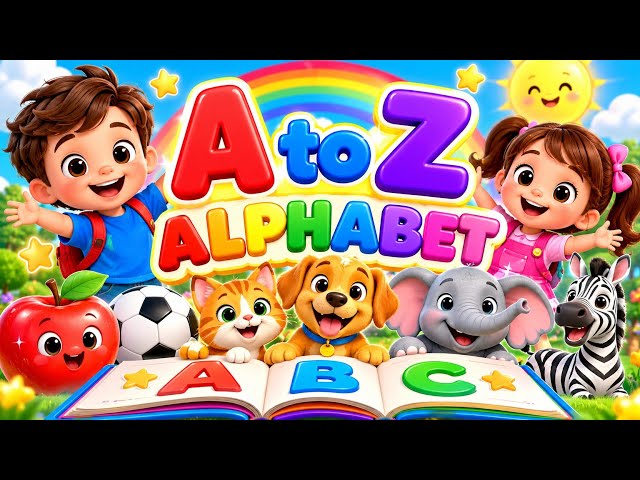 🌈 ABC Song for Kids | Learn A to Z Alphabet with Fun | ABC Learning for Toddlers & Preschoolers