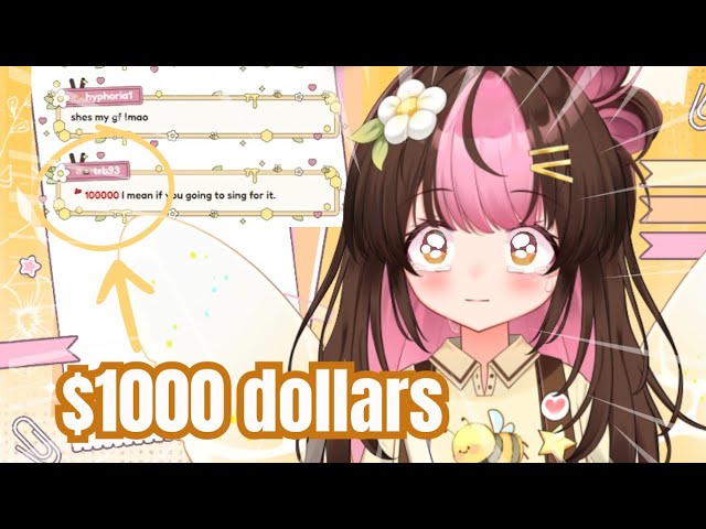 Cute Vtuber Cries after Getting A Big Donation...