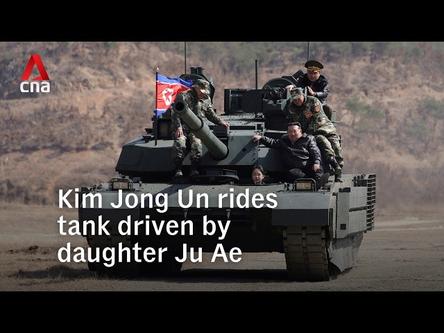 Kim Jong Un rides tank driven by daughter Ju Ae during North Korean military drills