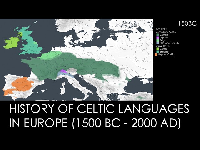 History of Celtic languages in Europe (1500BC - 2000AD)