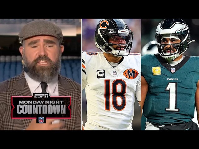 NFL Countdown | Jason Kelce BOLD predicts to Eagles vs Vears: Jalen Hurts or Caeb Williams will win?