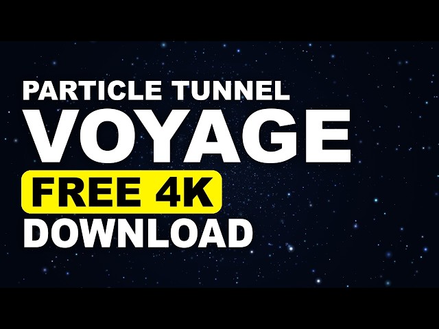 Free 4K Particle Background | Particle Tunnel Voyage (Seamless Loop)