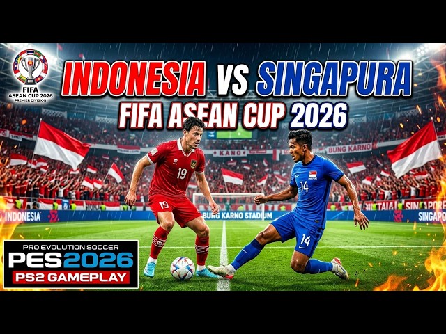 INDONESIA VS SINGAPURA - FIFA ASEAN CUP 2026 - PES 2026 PS2 GAMEPLAY