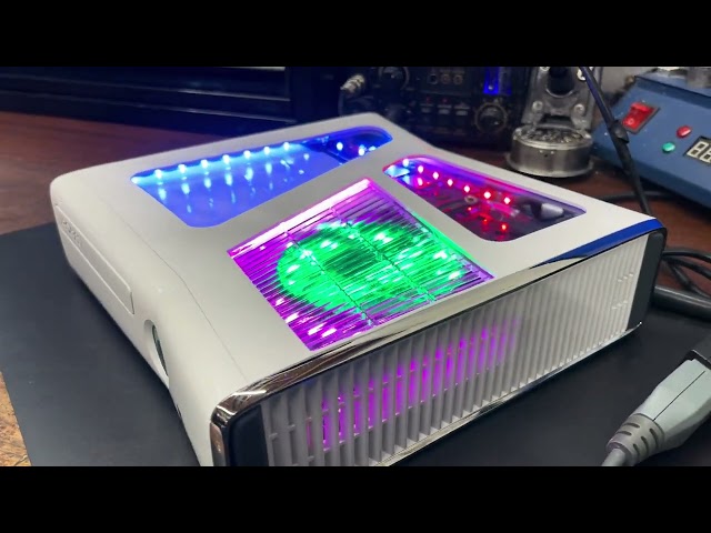 Custom White Slim RGH3 with Clear Fan Vents SUPER CLEAN!
