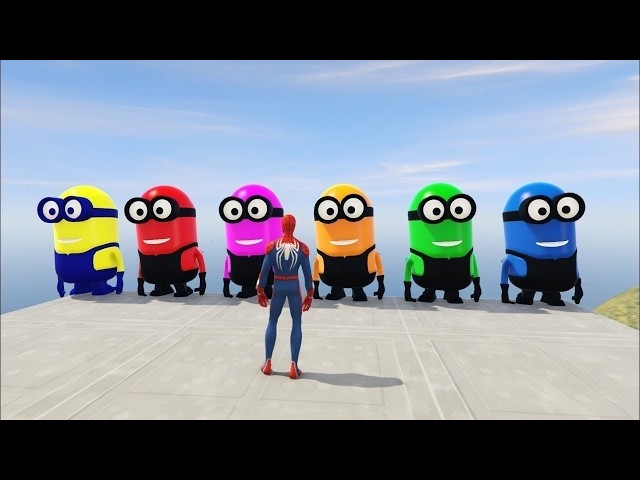 GTA 5 Red Spiderman VS Red/Green Minion! 💥 Epic Ragdolls & Fails 😂 #152