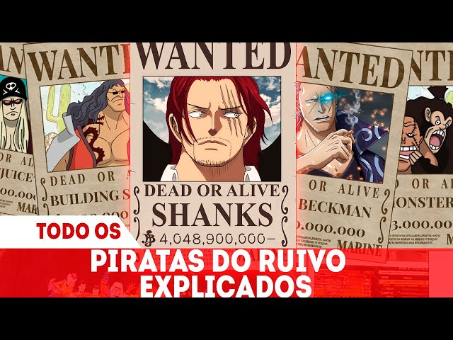 TODOS OS PIRATAS DE  SHANKS O RUIVO EXPLICADOS- A TRIPULAÇÃO YONKOU INCONQUISTÁVEL