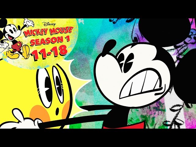 Mickey Mouse Cartoon: Season 1 Episodes 11-18 | Full Shorts Compilation | @disneychannelanimation​