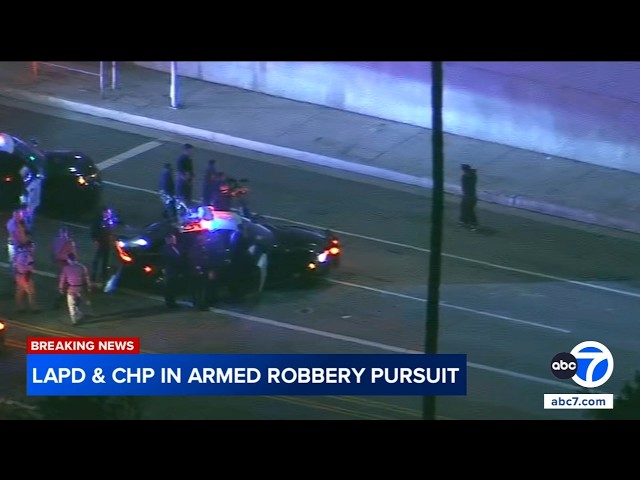 High-speed Los Angeles police chase ends after violent crash