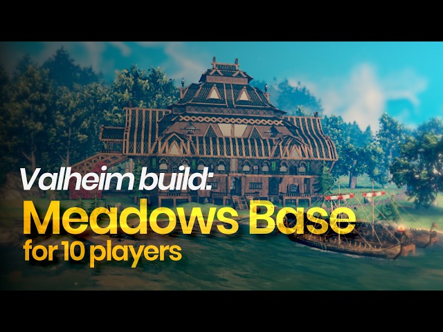 Meadows Base for 10 players | Valheim Build | Multiplayer Base