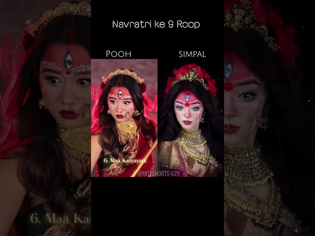 navratri ke 9 Roop simpal 🆚 pooh #ritishorts #viral