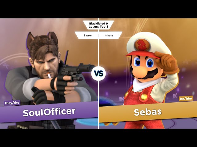 Blacklisted 9 Losers Top 8 - SoulOfficer (Snake) vs Sebas (Mario)
