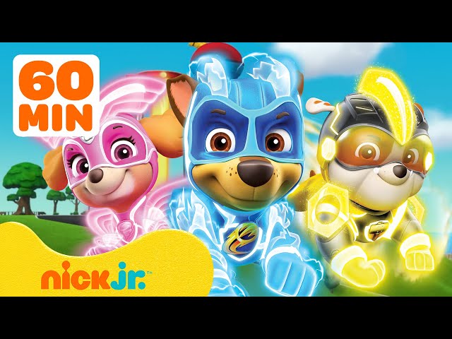 PAW Patrol Mighty Pups Charge Up! ⚡️ w/ Skye & Chase | 60 Minutes | Nick Jr.