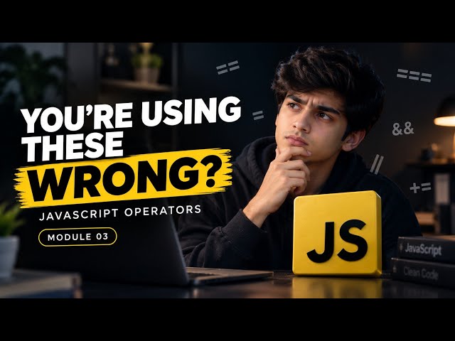 Lec 20 | JavaScript Operators Explained | == vs ===, &&, ||, += & More 