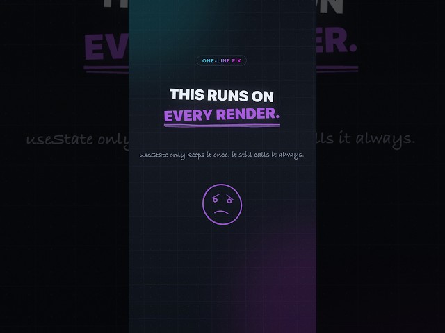 This useState Runs on Every Render (One-Word Fix)