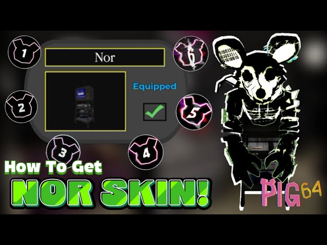 HOW TO GET NOR SKIN | EASY AND SIMPLE GUIDES + TIPS | PIG 64 X PIGGY | #fyp #piggy #pig64