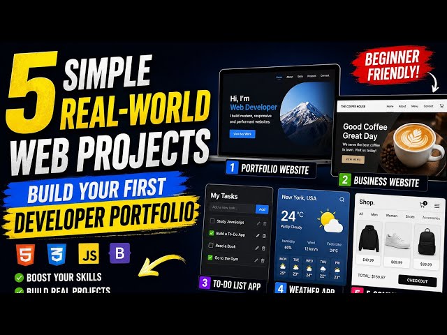5 Simple Real-World Web Projects to Build Your Developer Portfolio 🚀