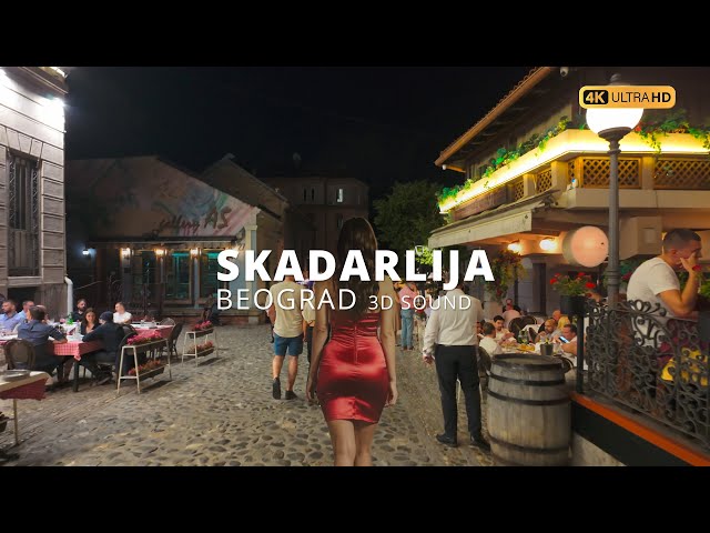 Serbia | Belgrade | Skadarlija | Walking Tour | 4K | 3D Sound #travel #3dsound