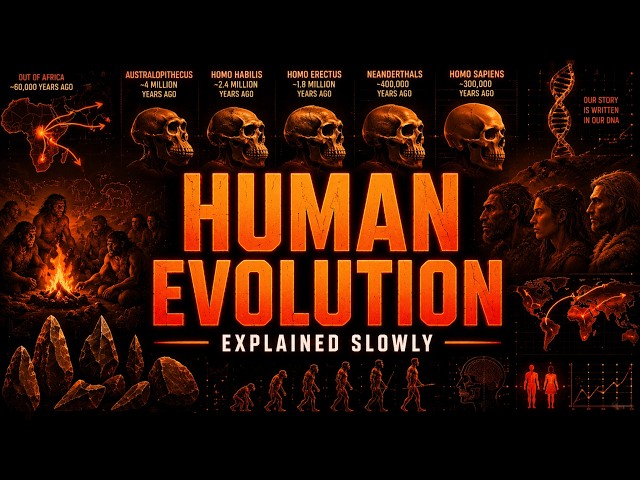 The Entire History of Human Evolution Explained Slowly (For Sleep)