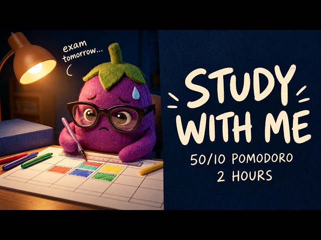 Study With a Perfectionist Eggplant 🍆 LIVE | 50/10 Pomodoro | Chill Lofi 24/7
