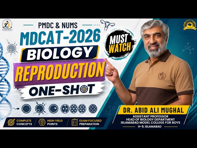 MDCAT 2026 Biology: REPRODUCTION ONE-SHOT | Complete Chapter Lecture | Biology Guardian