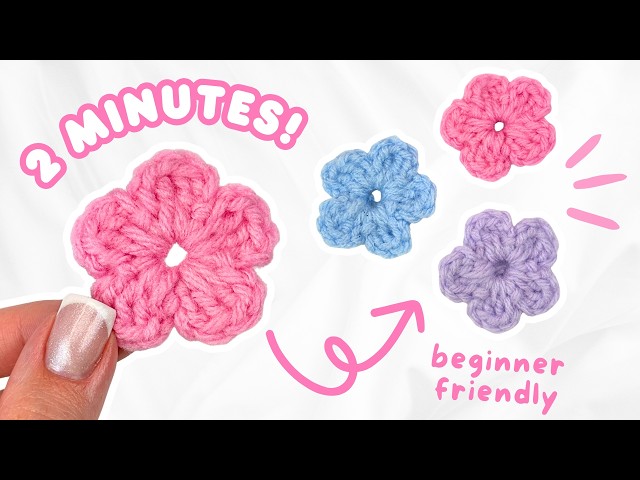 how to crochet a simple flower | no magic ring 🌸 easy crochet tutorial for BEGINNERS *updated*