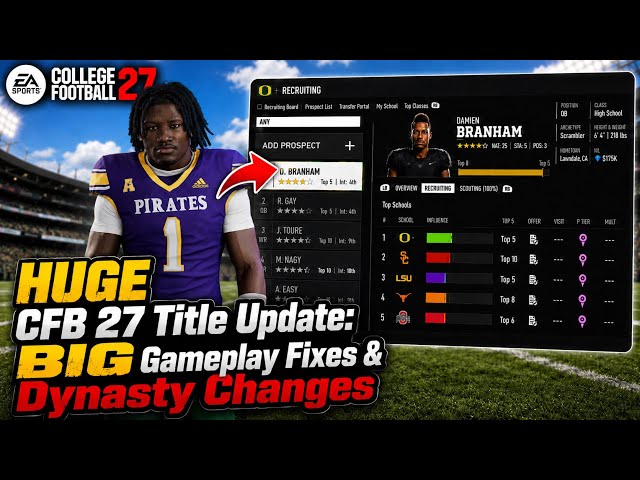 HUGE CFB 27 Title Update: BIG Gameplay Fixes & Dynasty Changes