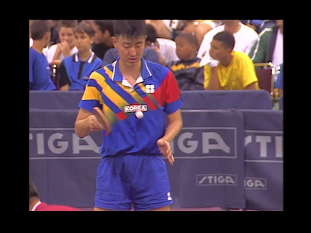 Jan-Ove Waldner vs. Oh Sang Eun at the 2000 US Open